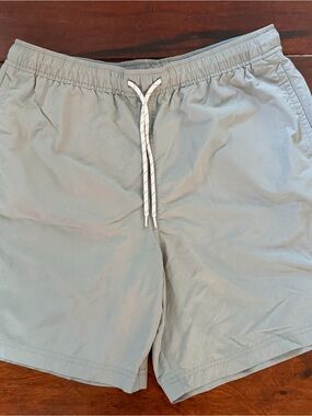 Men's Magellan Light Gray Drawstring Swim/Beach Shorts Sz Medium